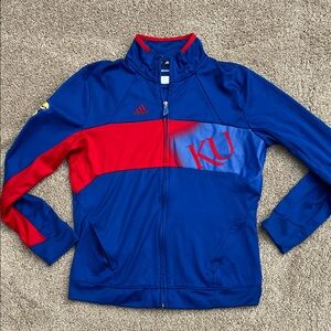 Adidas KU Blue and Red slim Jacket. Size Medium